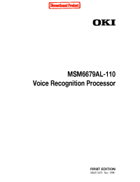 Datasheet MSM6652 manufacturer OKI